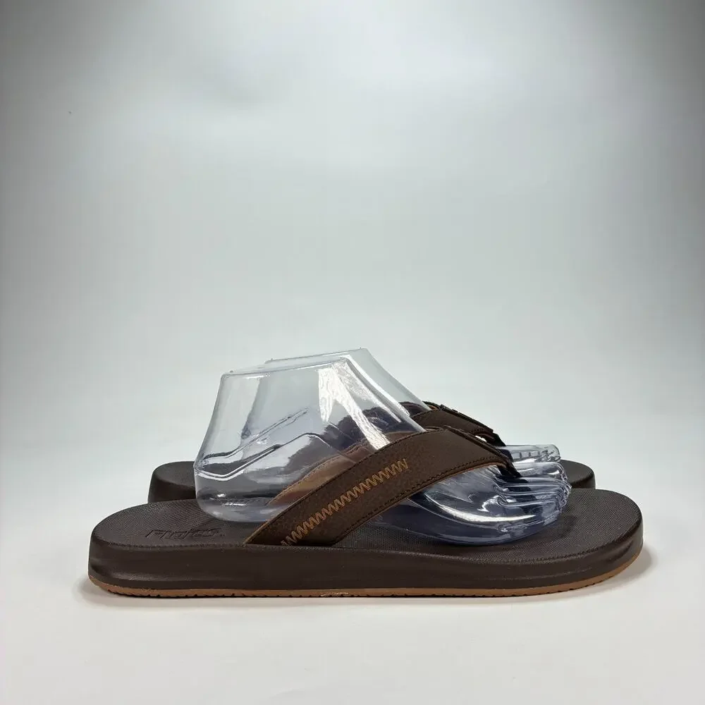 Flojos Eves Brown Casual Comfort Water Resistant Flip Flop Sandals Men's Size 12